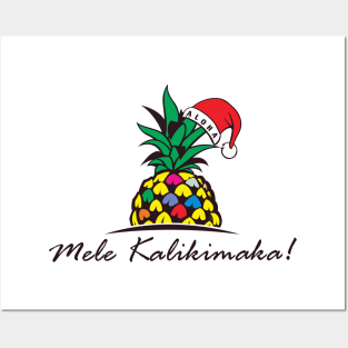 MELE KALIKIMAKA PINEAPPLE TREE Posters and Art